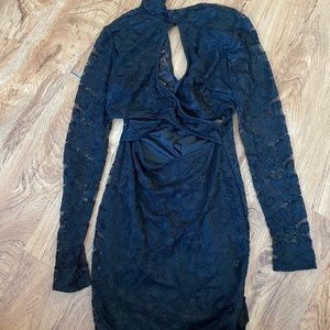 Black Lace Mini Dress